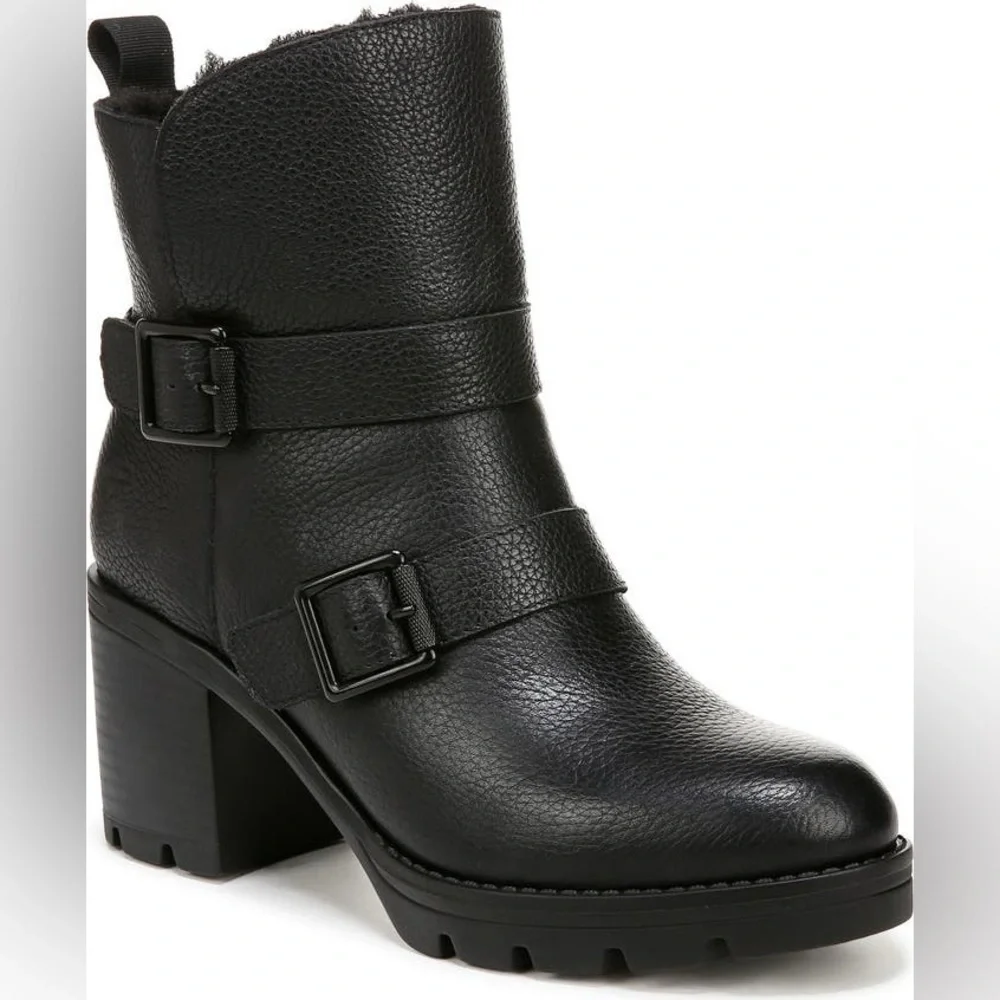 NWT NATURALIZER Verney Water Repellent Faux Fur Lined Platform Moto Bootie